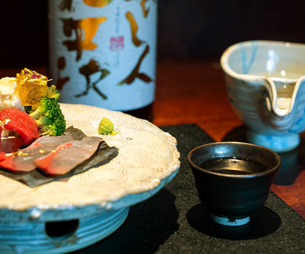 刺身と日本酒